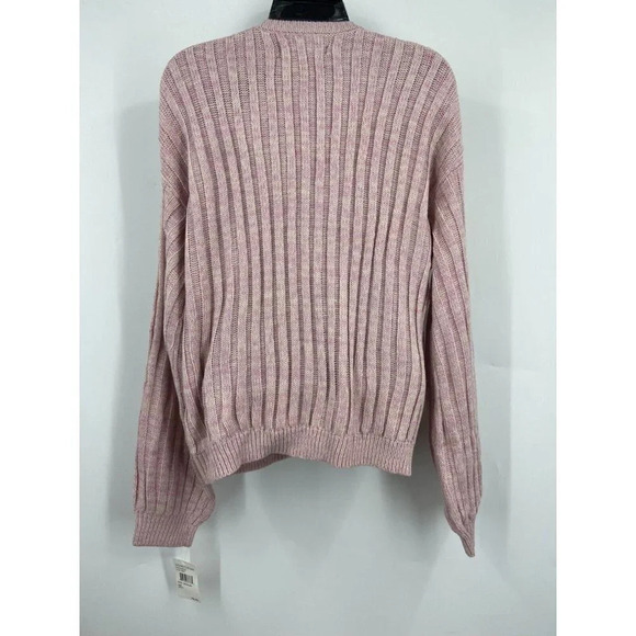Blank‎ NYC Women's Heather Ribbed Crewneck Sweater In Lilac Mist Size S NWT - Picture 2 of 11